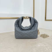 Uubags mini Dior Toujours hobo bag cannage lammleder in blue 17.5x19x7cm - 1