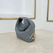 Uubags mini Dior Toujours hobo bag cannage lammleder in blue 17.5x19x7cm - 5