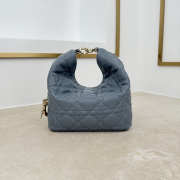 Uubags mini Dior Toujours hobo bag cannage lammleder in blue 17.5x19x7cm - 4