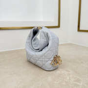 Uubags mini Dior Toujours hobo bag cannage lammleder in ice blue 17.5x19x7cm - 6
