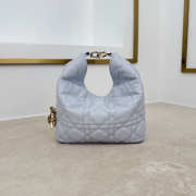 Uubags mini Dior Toujours hobo bag cannage lammleder in ice blue 17.5x19x7cm - 3