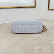 Uubags mini Dior Toujours hobo bag cannage lammleder in ice blue 17.5x19x7cm - 4