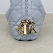 Uubags mini Dior Toujours hobo bag cannage lammleder in ice blue 17.5x19x7cm - 2