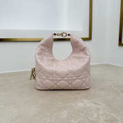 Uubags mini Dior Toujours hobo bag cannage lammleder in ballet pink 17.5x19x7cm - 3