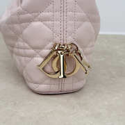Uubags mini Dior Toujours hobo bag cannage lammleder in ballet pink 17.5x19x7cm - 2