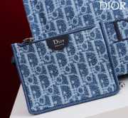Uubags Medium Dioriviera Spongy Book Tote Soft Dior Oblique Fabric In Blue 36x24x20cm - 6