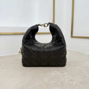 Uubags Dior Always Small Hobo Bag Lambskin Leather Black Caning 22.5x14x7.5cm - 5