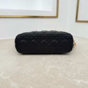 Uubags Dior Always Small Hobo Bag Lambskin Leather Black Caning 22.5x14x7.5cm - 3