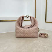 Uubags Dior Always Small Hobo Bag Lambskin Leather Powder Pink 22.5x14x7.5cm - 1