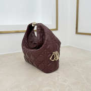 Uubags Dior Always Small Hobo Bag Lambskin Leather Burrgundy 22.5x14x7.5cm - 6