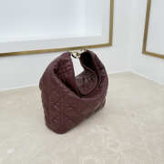 Uubags Dior Always Small Hobo Bag Lambskin Leather Burrgundy 22.5x14x7.5cm - 4