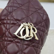 Uubags Dior Always Small Hobo Bag Lambskin Leather Burrgundy 22.5x14x7.5cm - 2