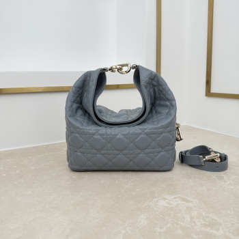 Uubags Dior Always Small Hobo Bag Lambskin Leather Blue 22.5x14x7.5cm