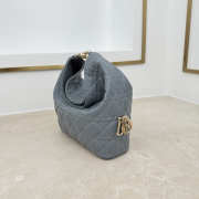 Uubags Dior Always Small Hobo Bag Lambskin Leather Blue 22.5x14x7.5cm - 6