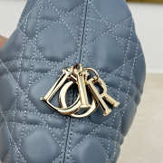 Uubags Dior Always Small Hobo Bag Lambskin Leather Blue 22.5x14x7.5cm - 2