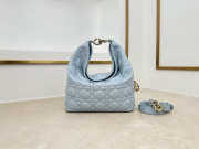 Uubags Dior Always Small Hobo Bag Lambskin Leather Ice Blue 22.5x14x7.5cm - 1