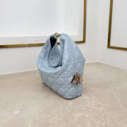 Uubags Dior Always Small Hobo Bag Lambskin Leather Ice Blue 22.5x14x7.5cm - 5