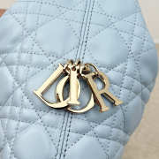 Uubags Dior Always Small Hobo Bag Lambskin Leather Ice Blue 22.5x14x7.5cm - 3