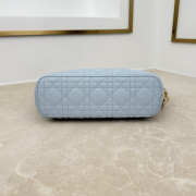 Uubags Dior Always Small Hobo Bag Lambskin Leather Ice Blue 22.5x14x7.5cm - 2
