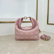 Uubags Dior Always Small Hobo Bag Lambskin Leather Pink 22.5x14x7.5cm - 1