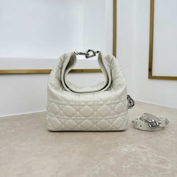 Uubags Dior Always Small Hobo Bag Lambskin Leather Beige Flat 22.5x14x7.5cm