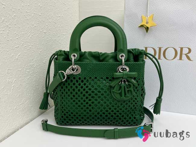 Uubags Lady Dior Medium Bag Clover Lucky Green Braided Calfskin 24x21x12cm  - 1