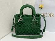 Uubags Lady Dior Medium Bag Clover Lucky Green Braided Calfskin 24x21x12cm  - 1
