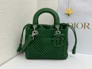 Uubags Lady Dior Medium Bag Clover Lucky Green Braided Calfskin 24x21x12cm  - 5
