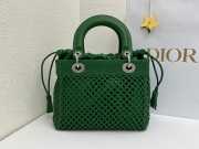 Uubags Lady Dior Medium Bag Clover Lucky Green Braided Calfskin 24x21x12cm  - 3