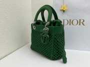 Uubags Lady Dior Medium Bag Clover Lucky Green Braided Calfskin 24x21x12cm  - 2