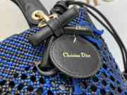 Uubags Lady Dior Medium Bag Black & Navy Blue Braided Calfskin 24x21x12cm - 2