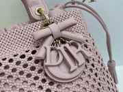 Uubags Lady Dior Medium Bag Rose Braided Calfskin 24x21x12cm - 5