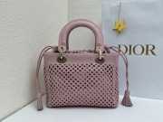 Uubags Lady Dior Medium Bag Rose Braided Calfskin 24x21x12cm - 2