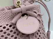Uubags Lady Dior Medium Bag Rose Braided Calfskin 24x21x12cm - 3