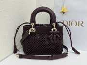 Uubags Lady Dior Medium Bag Dark Chocolate Braided Calfskin 24x21x12cm - 1