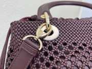 Uubags Lady Dior Medium Bag Dark Chocolate Braided Calfskin 24x21x12cm - 5