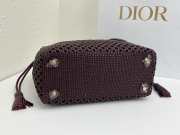 Uubags Lady Dior Medium Bag Dark Chocolate Braided Calfskin 24x21x12cm - 4