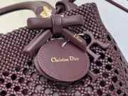 Uubags Lady Dior Medium Bag Dark Chocolate Braided Calfskin 24x21x12cm - 3