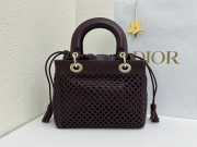 Uubags Lady Dior Medium Bag Dark Chocolate Braided Calfskin 24x21x12cm - 2