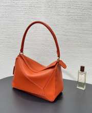 Uubags Loewe medium Featherlight Puzzle bag in deep saffron nappa lambskin 19.5x29x12cm - 6