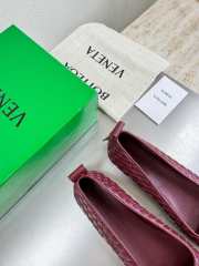 Uubags Bottega Veneta Charlotte Ballerina In Burgundy Lambskin - 4