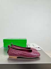 Uubags Bottega Veneta Charlotte Ballerina In Burgundy Lambskin - 2