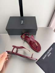 Uubags YSL Cassandra sandals in burgundy patent leather - 2