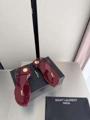 Uubags YSL Cassandra sandals in burgundy patent leather - 6