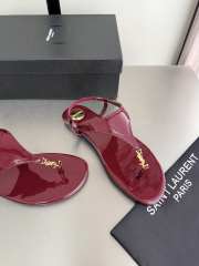 Uubags YSL Cassandra sandals in burgundy patent leather - 3