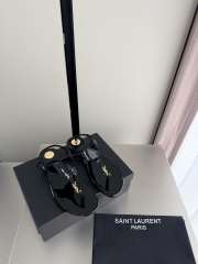 Uubags YSL Cassandra sandals in black patent leather - 1