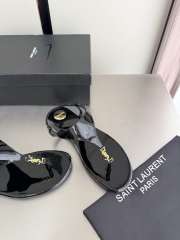 Uubags YSL Cassandra sandals in black patent leather - 3