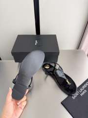 Uubags YSL Cassandra sandals in black patent leather - 2
