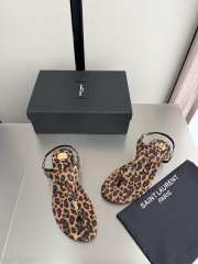 Uubags YSL Cassandra sandals in leopard-print calfskin - 6