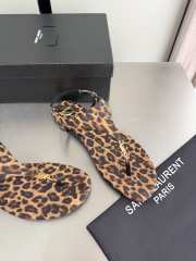 Uubags YSL Cassandra sandals in leopard-print calfskin - 5